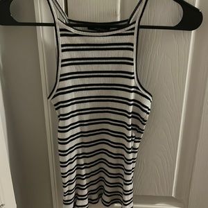 black and white striped tank top